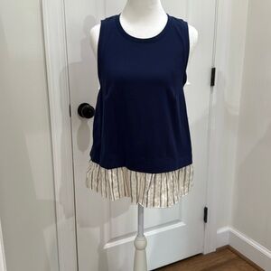 Top with opening in back and ruffle bottom